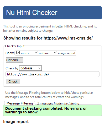 HTML Check W3C (Startseite, Webseite)