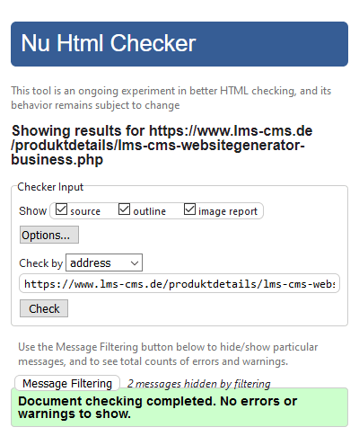 HTML Check W3C (Seite 2, Webseite)
