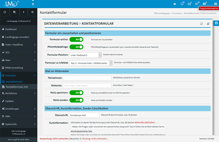 ber 150 Funktionen,<br>per Klick ein-/ausschaltbar