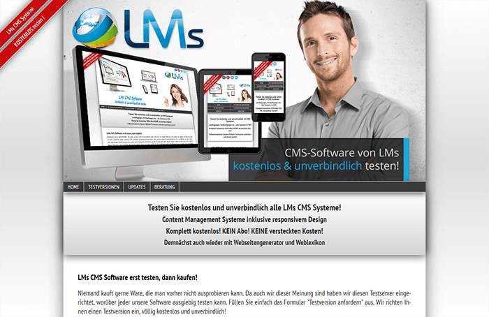 Stylische Landingpage<br>mit Plakat + Formular