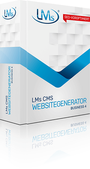 LMs CMS Websitegenerator, Version Business 4: Elegant modern gestylte Webseite, in allen Bereichen einsetzbar, inklusive SEO Plugins
